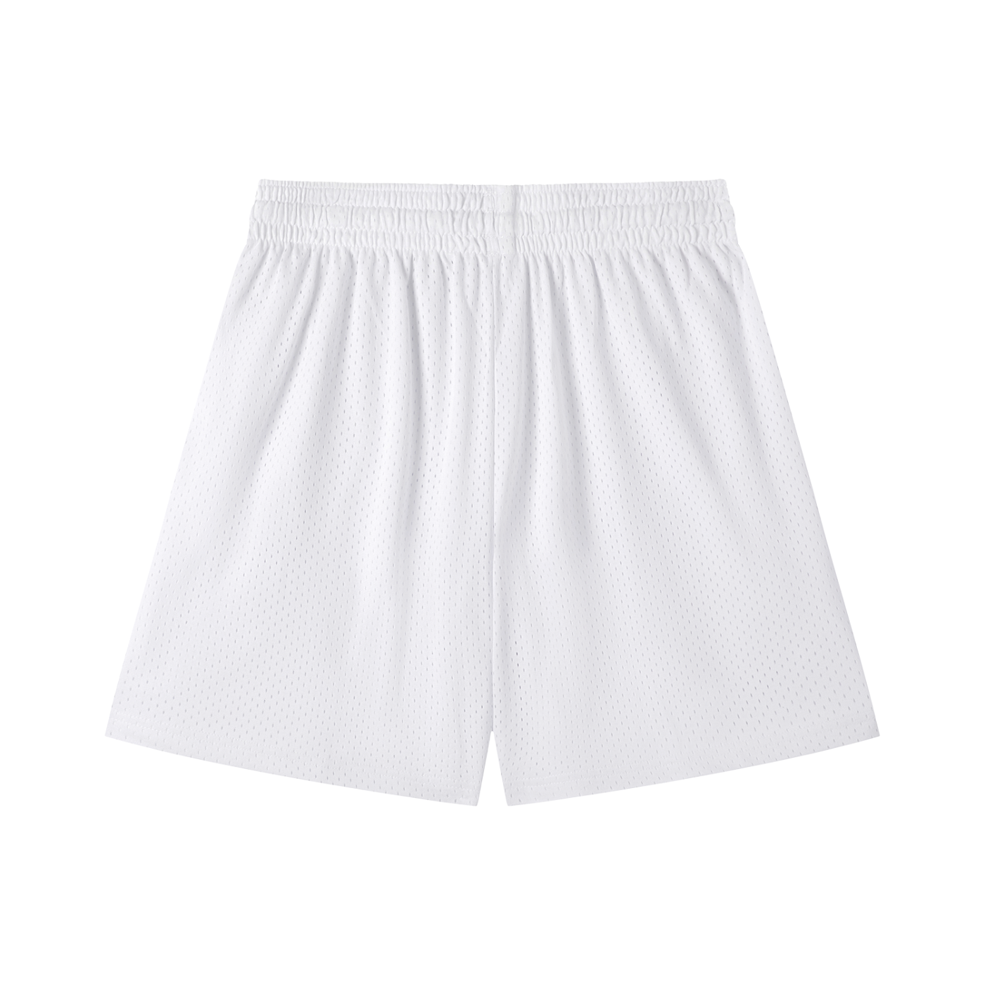"BLUE SIGNATURE" MESH DRAWSTRING SHORTS - WHITE
