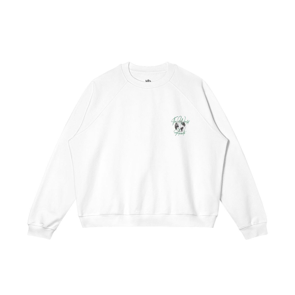 "THE WORLD AWAITS" SWEATSHIRT - WHITE