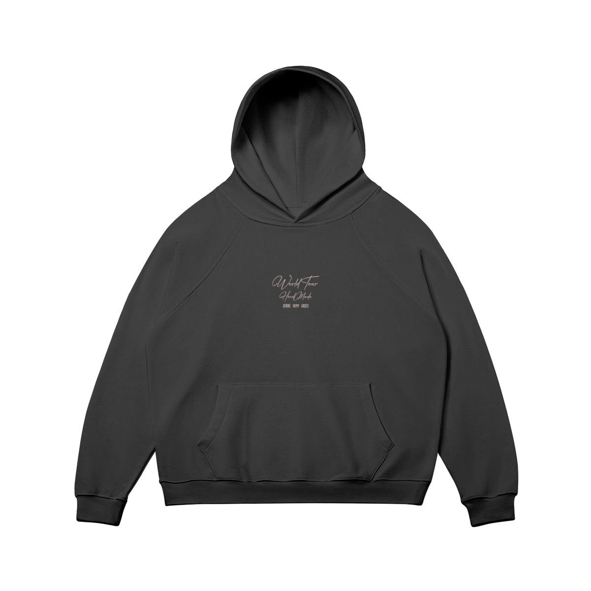 "WORLD TOUR ATHENS" HOODIE - BLACK