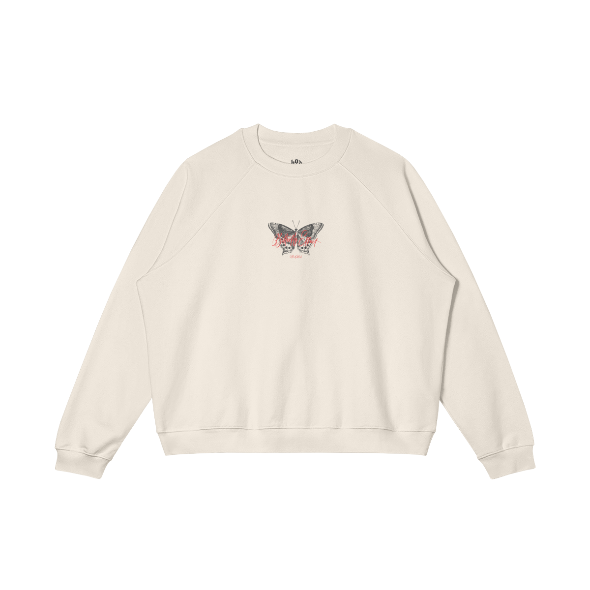 "BUTTERFLY" SWEATSHIRT - RICE APRICOT