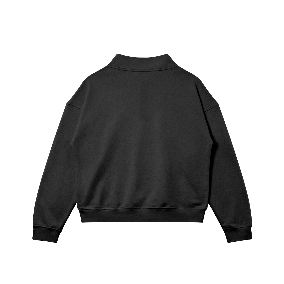 "HOODMADE" HALF-ZIP SWEATSHIRT - BLACK