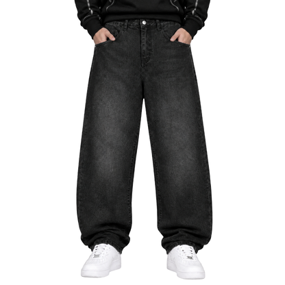 "RAW FADE" JEANS - BLACK