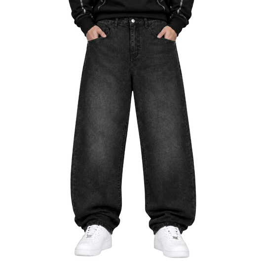 "RAW FADE" JEANS - BLACK