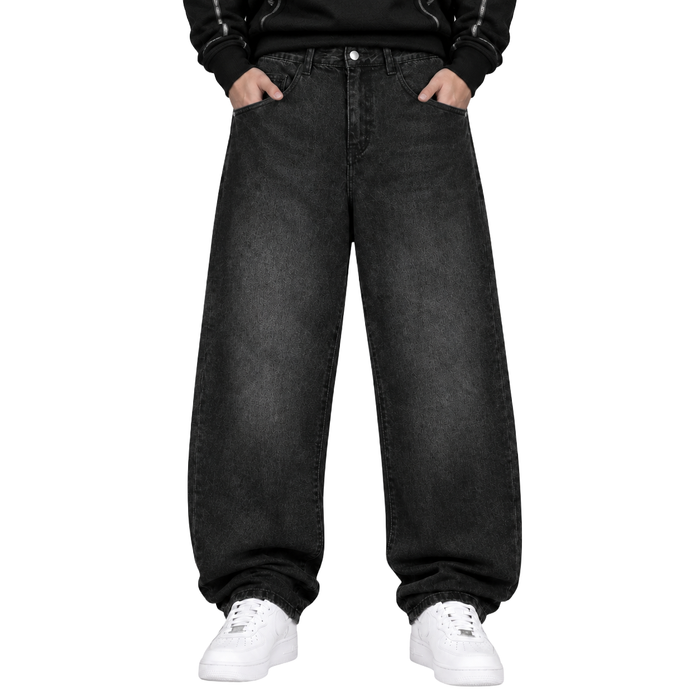 "RAW FADE" JEANS - BLACK