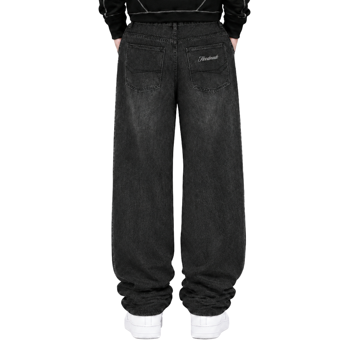"RAW FADE" JEANS - BLACK