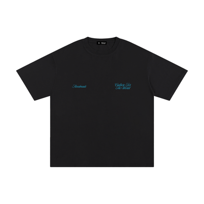 "BLUE SIGNATURE" TEE - BLACK
