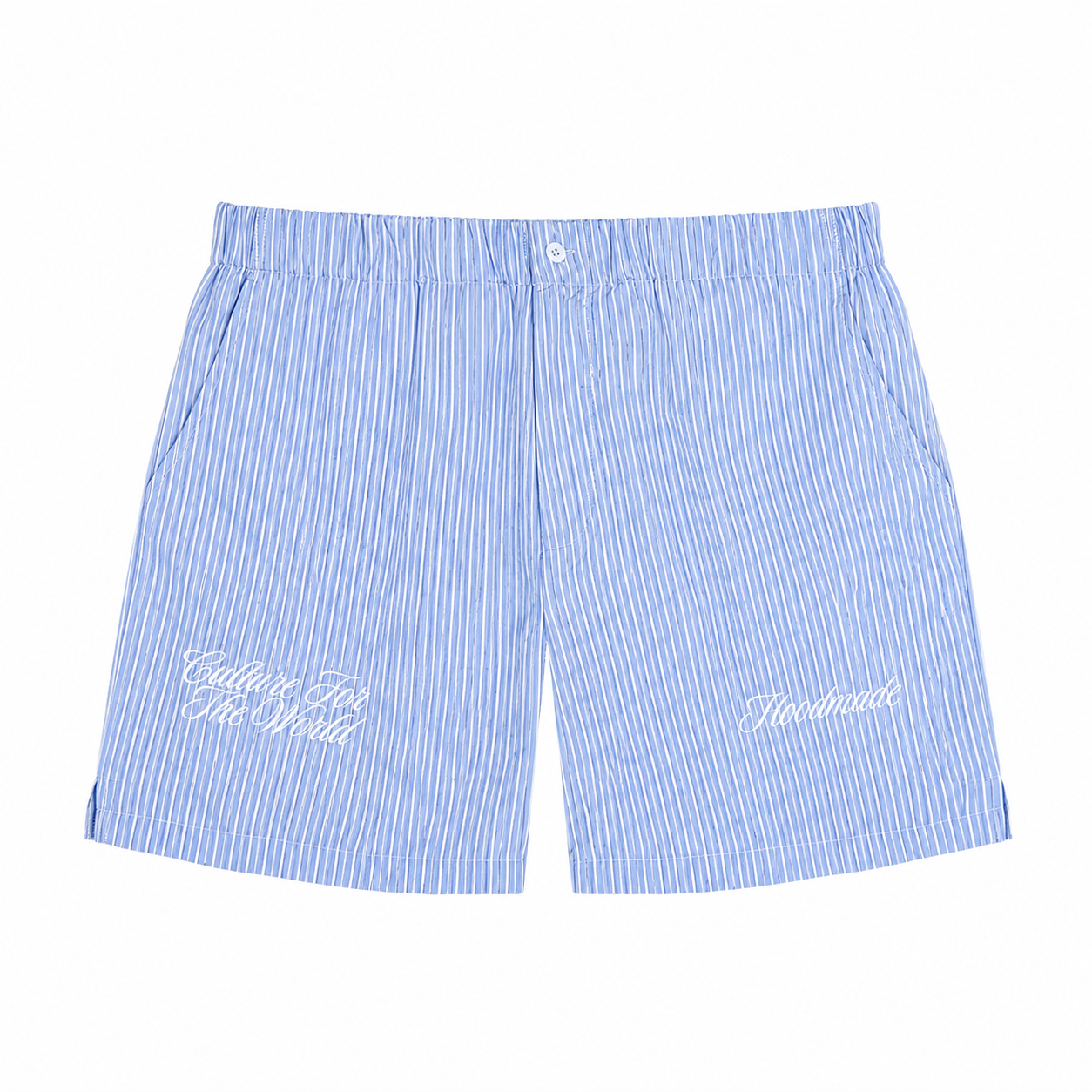 "HOODMADE" VERTICAL STRIPE SHORTS
