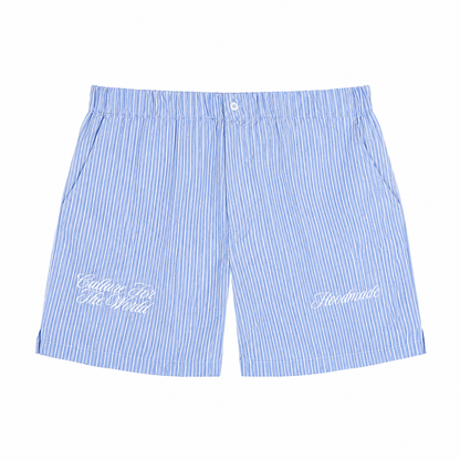 "HOODMADE" VERTICAL STRIPE SHORTS