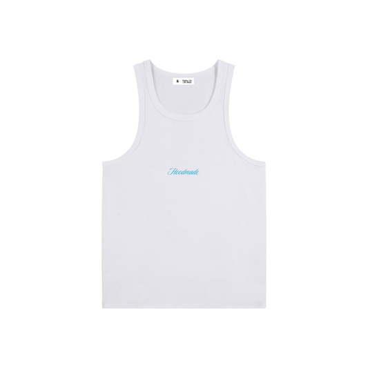 "BLUE SIGNATURE" TANK TOP - WHITE