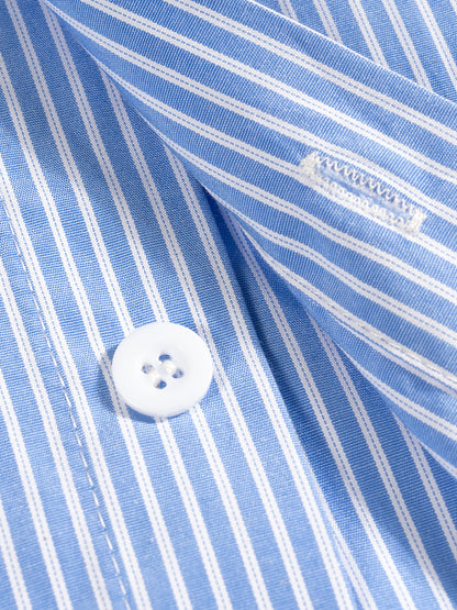 "HOODMADE" VERTICAL STRIPE SHIRT