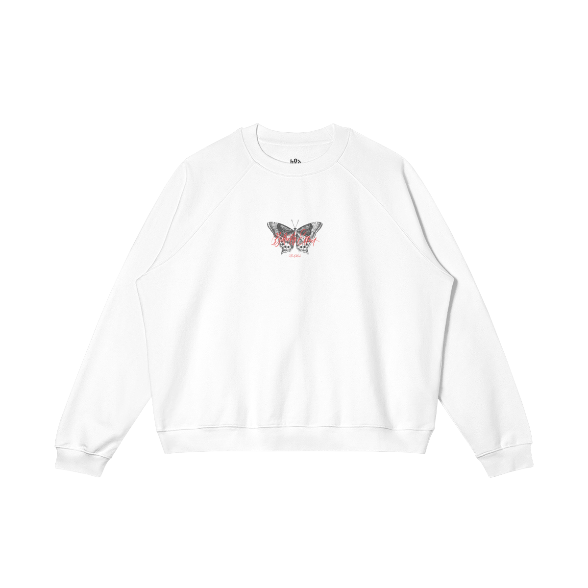 "BUTTERFLY" SWEATSHIRT - WHITE